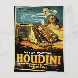 Houdini, 'the Literary Digest' Vintage Theatre Postcard