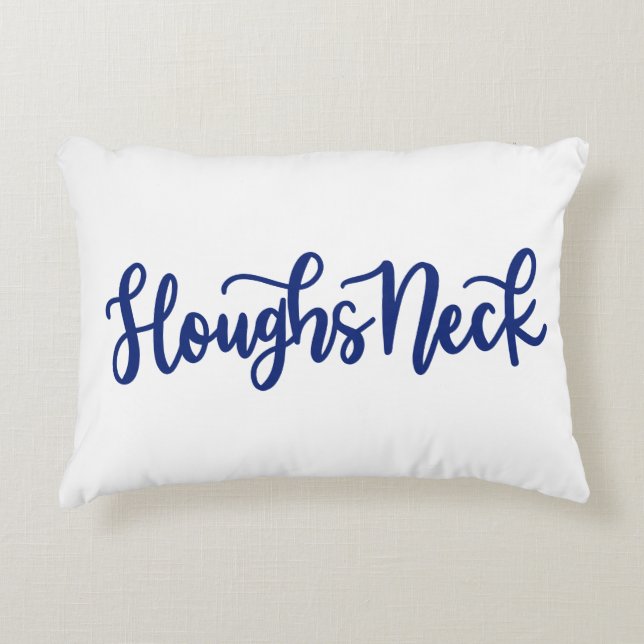 Houghs Neck Dainty Scripts Pillow (Front)