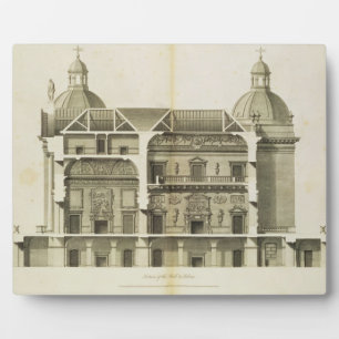 Houghton Hall: cross-section of the Hall and Salon Plaque