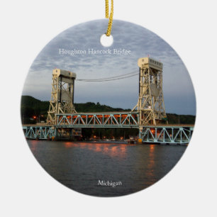 Houghton Hancock Bridge double sided ornament