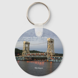 Houghton Hancock Bridge dusk key chain