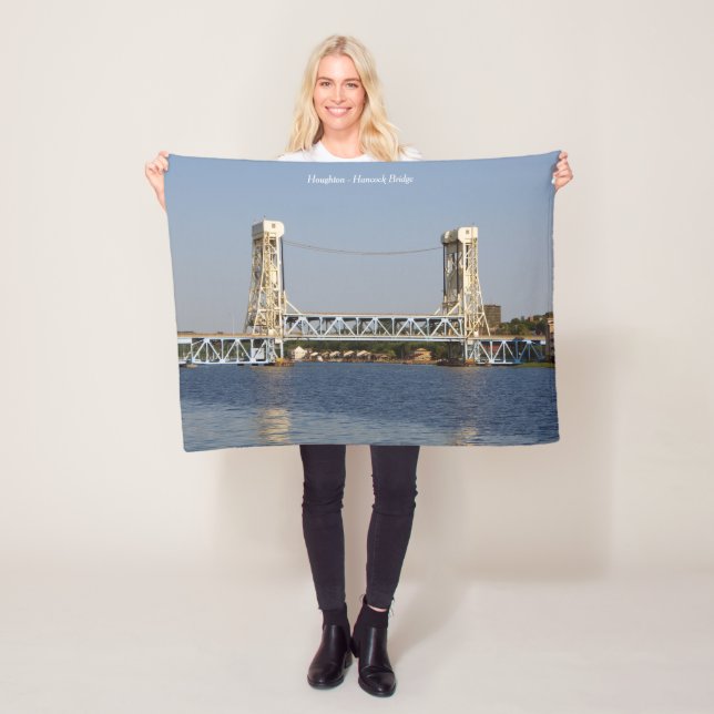 Houghton Hancock Bridge fleece blanket (In Situ)