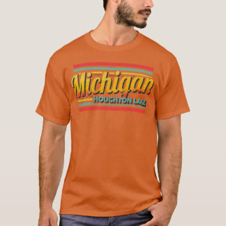 Houghton Lake Michigan Vintage Souvenir 70S 80S St T-Shirt