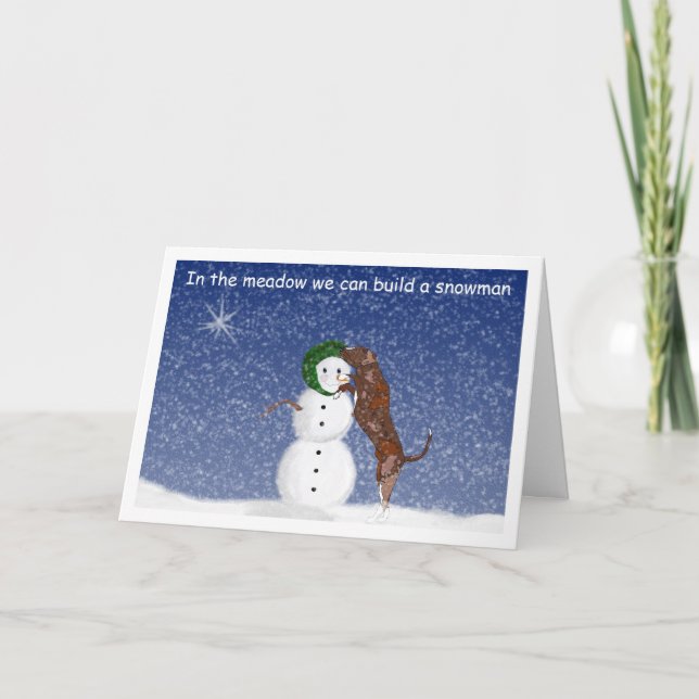 Houla and Snowman Christmas Card (Front)