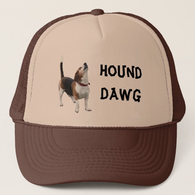 Hound Dawg Beagle Funny Trucker Hat (Front)