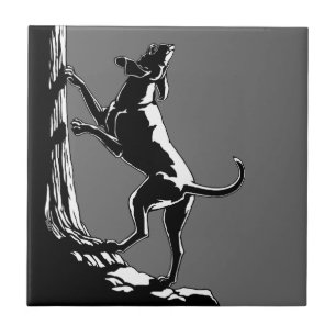 Hound Dog Art Ceramic Tile Hunting Dog Decor
