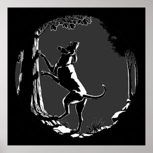 Hound Dog Art Poster Hunting Dog Lover Prints