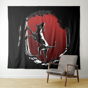 Hound Dog Art Tapestry Hunting Dog Lover Tapestry
