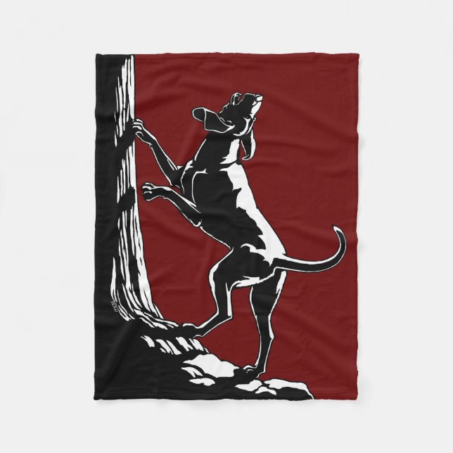 Hound Dog Blanket Hunting Dog Art Fleece Blankets (Front)
