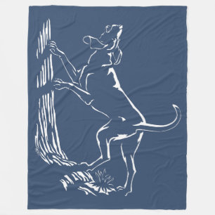 Hound Dog Blanket Hunting Dog Art Fleece Blankets