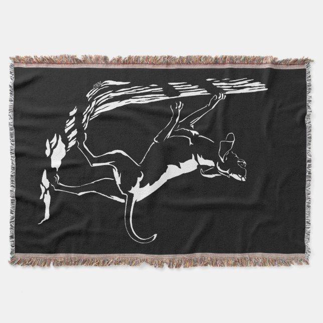 Hound Dog Blanket Hunting Dog Art Throw Blanket (Front)
