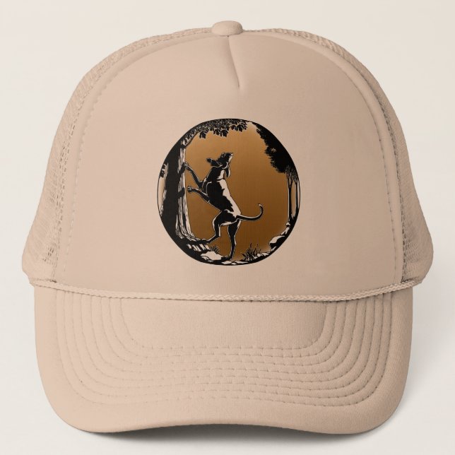 Hound Dog Cap Hunting Dog Art Hats Caps (Front)