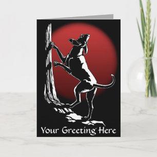 Hound Dog Cards Personalised Dog Art Greeting Card