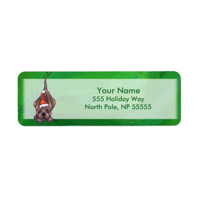 Hound Dog Christmas On Green (Front)