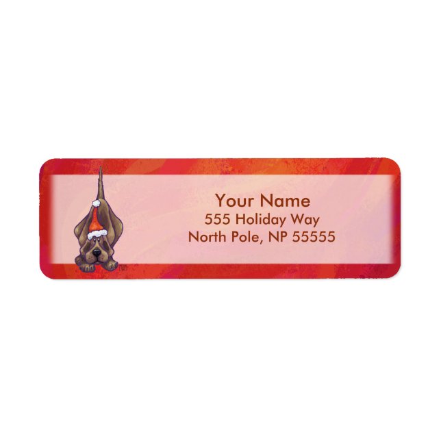 Hound Dog Christmas On Red (Front)