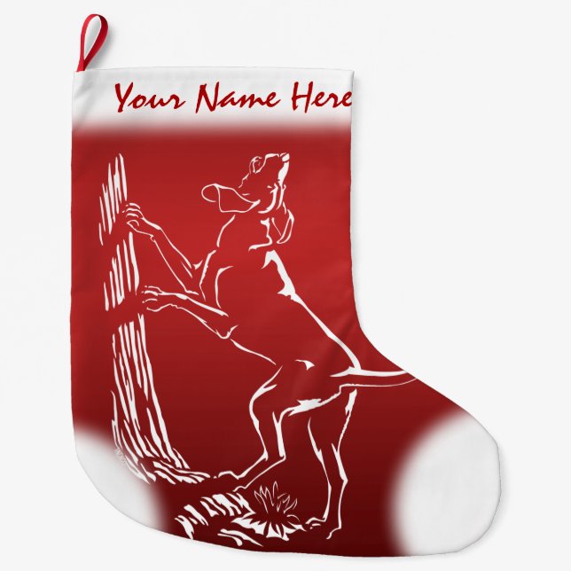 Hound Dog Christmas Stocking Dog Lover Stockings (Front)