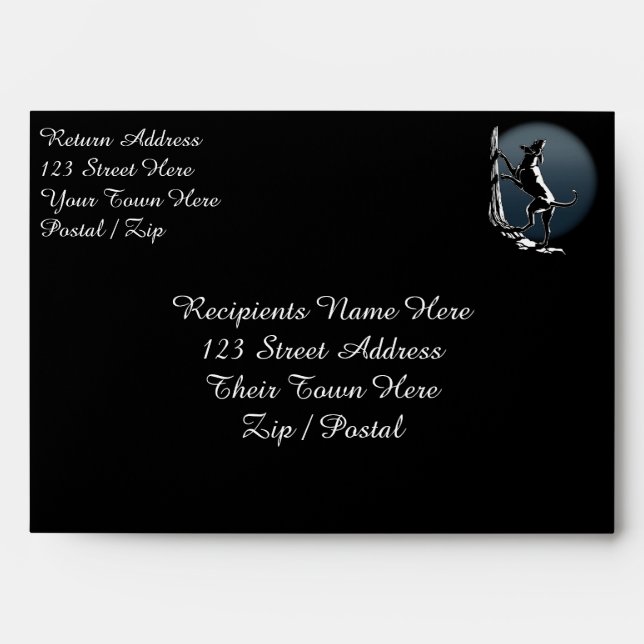 Hound Dog Envelopes Personalise Dog Lover Envelope (Front)