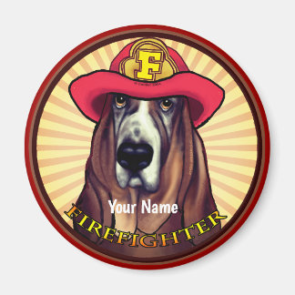Hound Dog Firefighter magnet