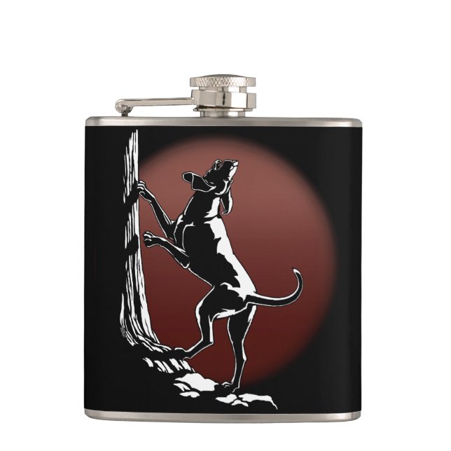 Hound Dog Flask Custom Hunting Dog Drink Flasks (Front)