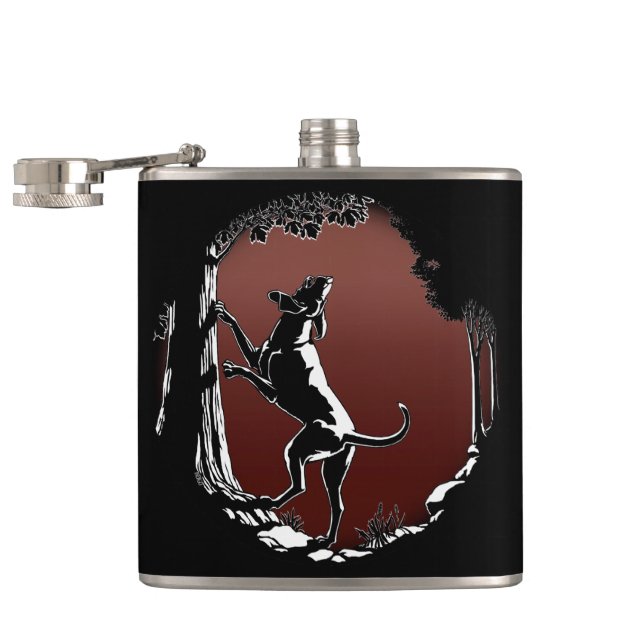 Hound Dog Flask Custom Hunting Dog Drink Flasks (Opened)