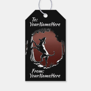 Hound Dog Gift Tags Custom Christmas Coonhound Tag