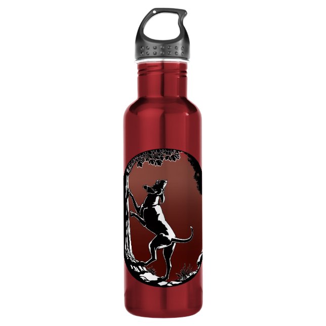 Hound Dog Hunting Dog Art Bottle (Front)