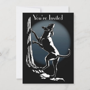 Hound Dog Invitations Personalise Hunting Dog Card
