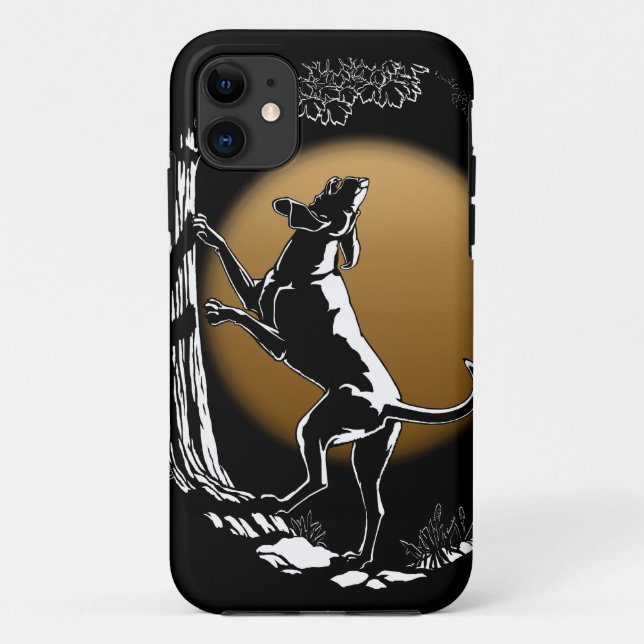 Hound Dog iPhone Cases Hunting Dog Art Case (Back)