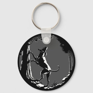 Hound Dog Keychain Hunting Dog Art Keychains