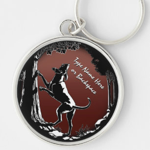 Hound Dog Keychain Personalised Hunting Dog Gift