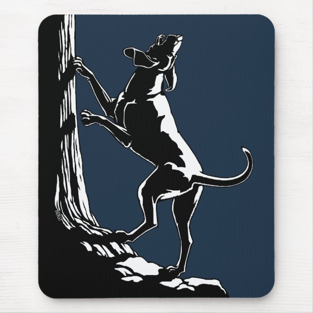 Hound Dog Mousepad Hunting Dog Art Gifts & Decor (Front)