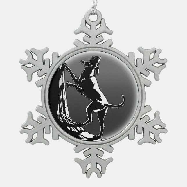 Hound Dog Ornament Coonhound Dog Art Decoration (Front)