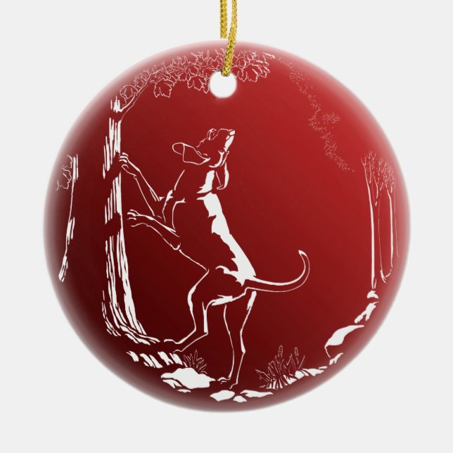 Hound Dog Ornament Custom Hunting Dog Decoration (Front)