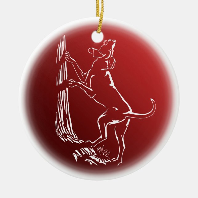 Hound Dog Ornament Custom Hunting Dog Decoration (Front)