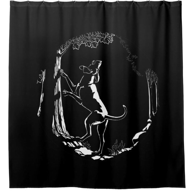 Hound Dog Shower Curtain Coonhound Hunting Dog (Front)