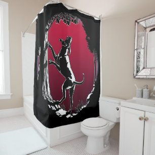 Hound Dog Shower Curtain Coonhound Hunting Dog