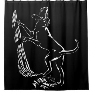 Hound Dog Shower Curtain Coonhound Hunting Dog