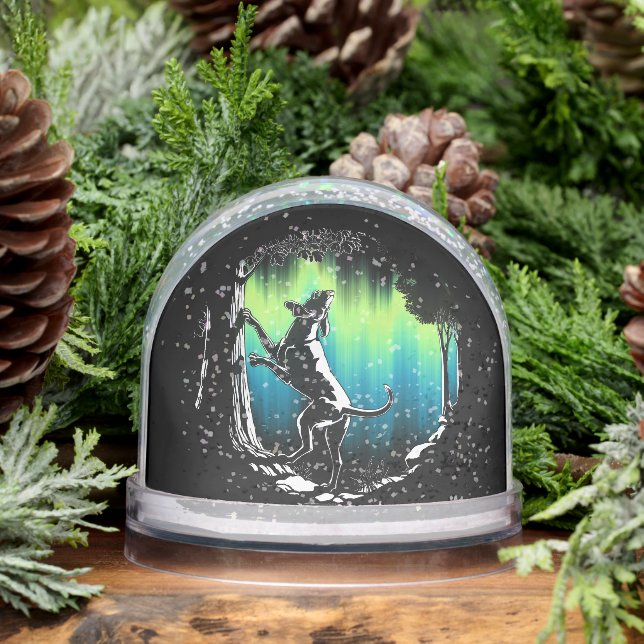 Hound Dog Snow Globe Custom Hunting Dog Snow Globe (Winter)