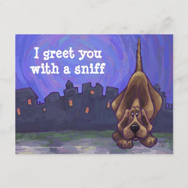 Hound Dog Stationery Postcard (Front)