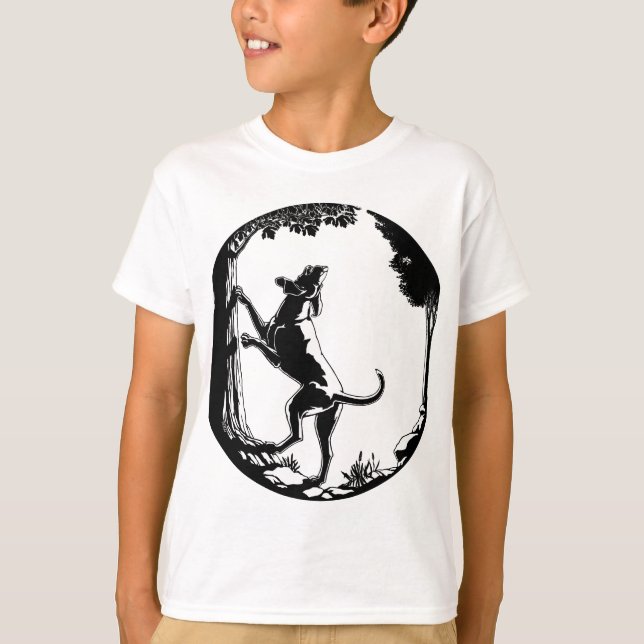 Hound Dog T-shirt Kid's Hunting Dog Ringer Shirt (Front)
