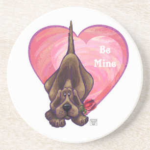 Hound Dog Valentine's Day Coaster
