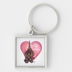 Hound Dog Valentine's Day Key Ring