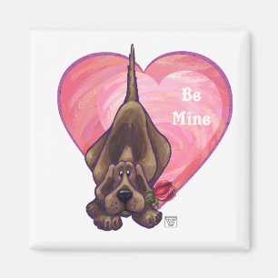 Hound Dog Valentine's Day Magnet