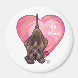 Hound Dog Valentine's Day Magnet