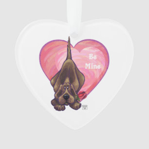 Hound Dog Valentine's Day Ornament