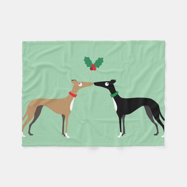 Hound kiss fleece blanket (Front (Horizontal))