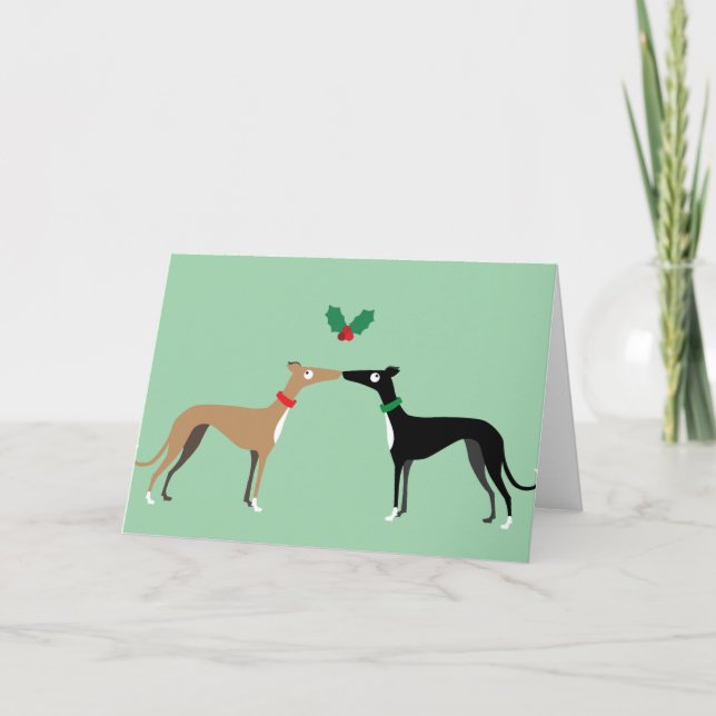 Hound kiss holiday card (Front)