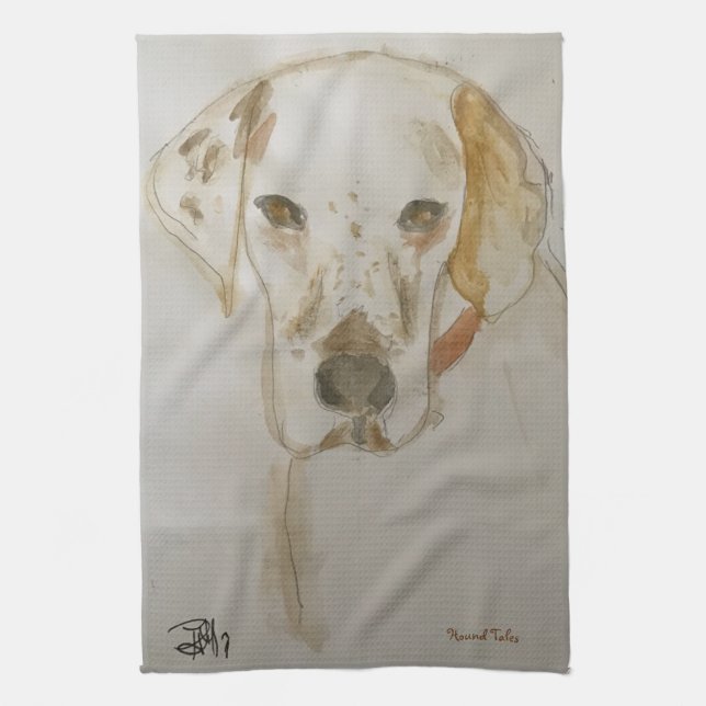 Hound Tea Towel/ Kitchen Towel (Vertical)