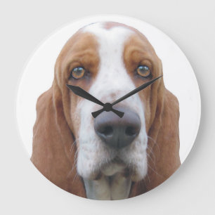 Houndie Basset Hound Large Clock