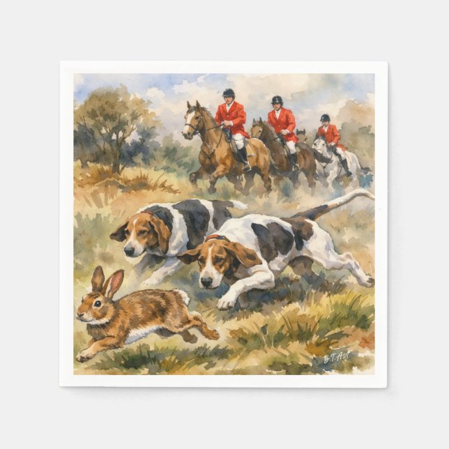 Hounds & Hare  Napkin (Front)